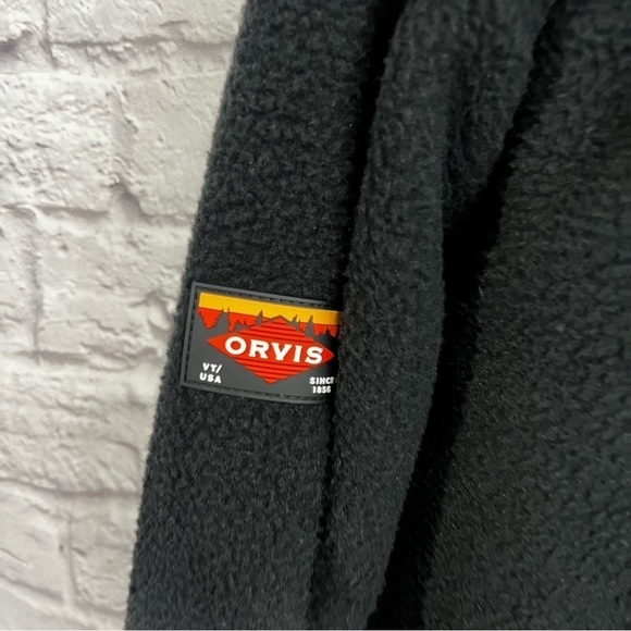 Orvis mens XL fleece full zip up jacket navy nwt pockets - Picture 7 of 8